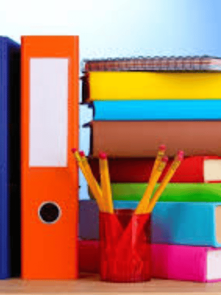 Bright Stationery Books Isolated On ...